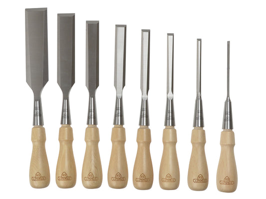 STANLEY Sweetheart Socket Chisel Set 8 Piece 3 6 8 12 15 18 25 & 32mm STA116793