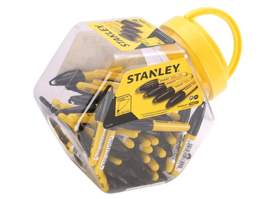 STANLEY® Mini Fine Tip Marker Black (Tub 72) STA147324