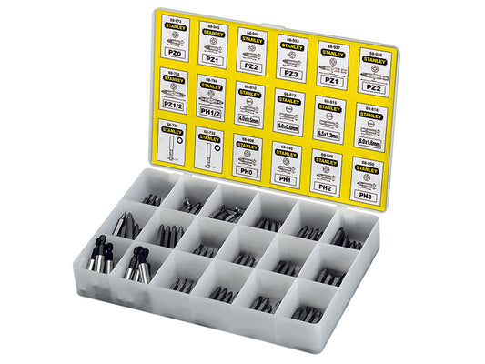 STANLEY® Insert Bits & Magnetic Bit Holders Assorted Tray, 200 Piece STA168741
