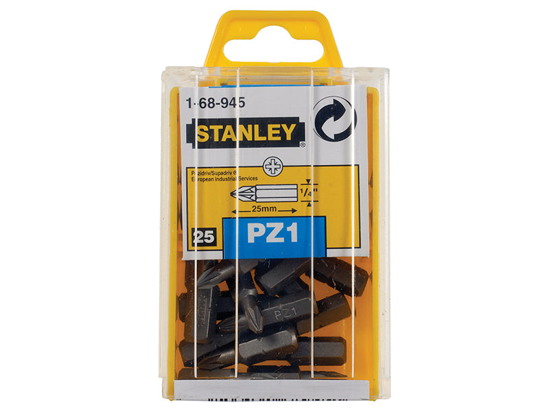 STANLEY® Pozidriv Bits PZ1 x 25mm (Box 25) STA168945B