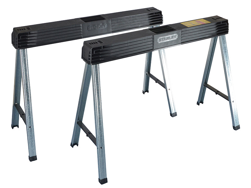 STANLEY® Folding Metal Leg Sawhorses (Twin Pack) STA197475