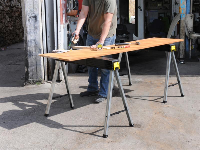 STANLEY® Folding Metal Leg Sawhorses (Twin Pack) STA197475