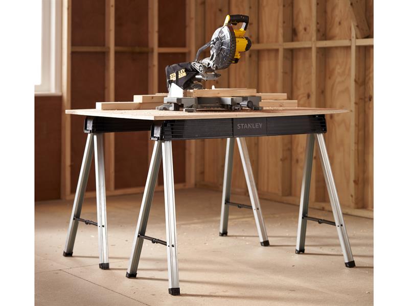 STANLEY® Folding Metal Leg Sawhorses (Twin Pack) STA197475