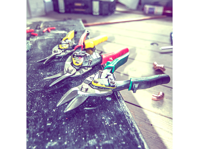 STANLEY® Red Aviation Snips Left Cut 250mm (10in) STA214562
