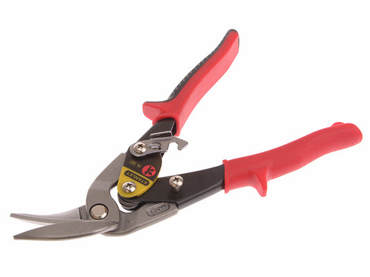 STANLEY® Red Offset Aviation Snips Left Cut 250mm (10in) STA214567