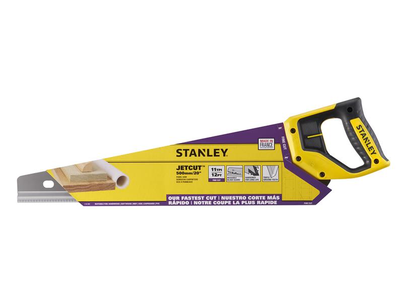 STANLEY Jet Cut Fine Handsaw 500mm 20in 11 TPI Wood PVC Skirting etc STA215599