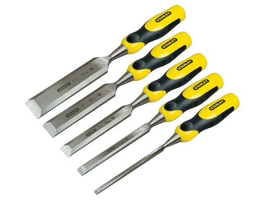 STANLEY® DYNAGRIP™ Bevel Edge Chisel with Strike Cap Set, 5 Piece STA216885