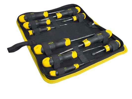 STANLEY® CUSHION GRIP™ Screwdriver Set in Wallet, 10 Piece STA265014W