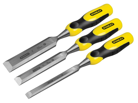 STANLEY® DYNAGRIP™ Bevel Edge Chisel with Strike Cap Set, 3 Piece STA516359