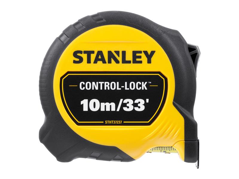 STANLEY Pocket Tape 10m 33ft Width 25mm CONTROL LOCK Metric Imperial  STA537237
