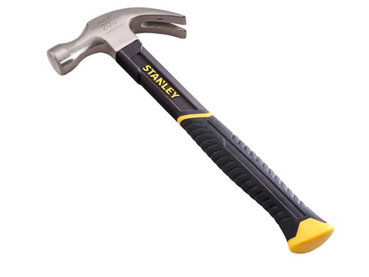 STANLEY Claw Hammer Fibreglass Shaft 567g 20oz Carbon Steel Head STA551310