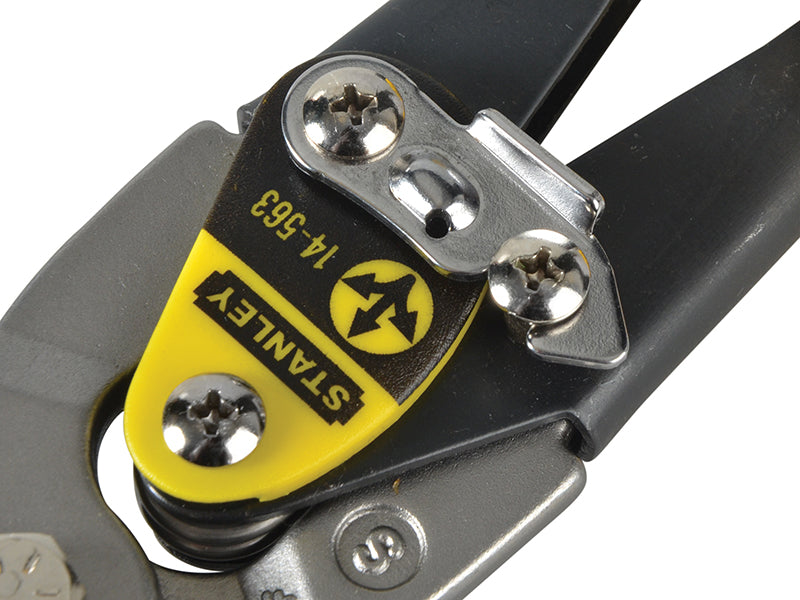 STANLEY® Yellow Aviation Snips & Holster Straight Cut 250mm (10in) STA914563
