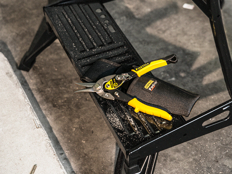 STANLEY® Yellow Aviation Snips & Holster Straight Cut 250mm (10in) STA914563