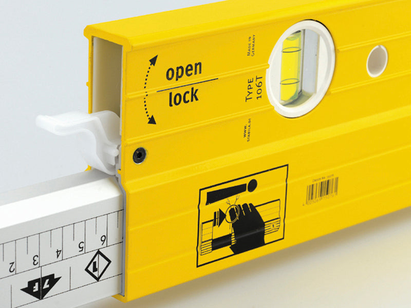 Stabila 106T-183 Extendable Spirit Level 3 Vial 183-315cm STB106T183