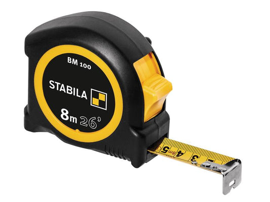 Stabila BM 100 Compact Pocket Tape 8m/26ft (Width 25mm) STB19580