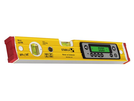 Stabila TECH 196 Digital Spirit Level 40cm DL Includes Level Case STB19830