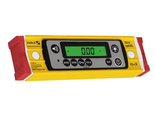 Stabila TECH 196 Digital Spirit Level 23cm DL Includes Level Case STB19831