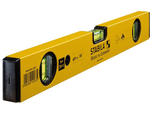 Stabila 70-2-40 Double Plumb Spirit Level 3 Vial 40cm STB70216