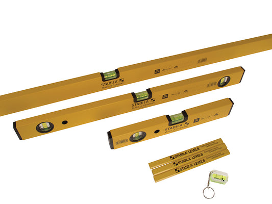 Stabila 70-2 Double Plumb Spirit Level Pack 30cm 60cm & 180cm STB702COMBI