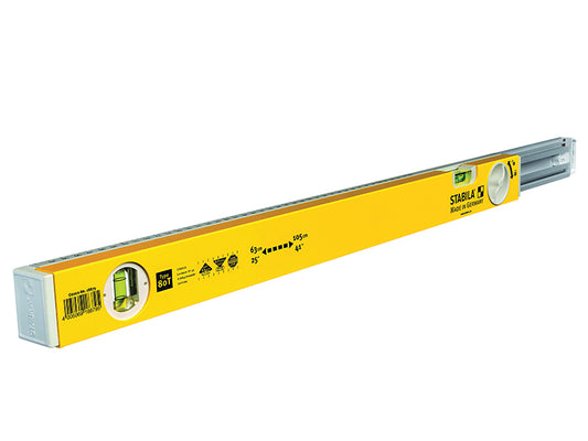 Stabila 80T Telescopic Spirit Level 2 Vials 63-105cm STB80T63