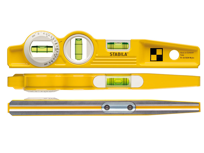 Stabila 81 SV REM W360 Rare Earth Magnetic Torpedo Level 25cm Rotating STB81SVW360