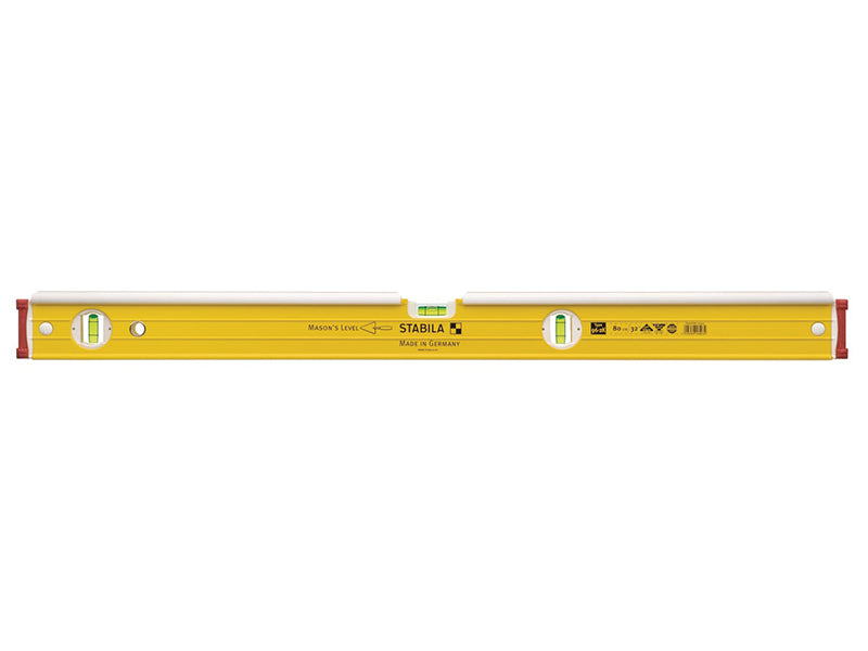 Stabila 96-2-K Double Plumb Masons Spirit Level 3 Vial 16403 80cm STB962K80