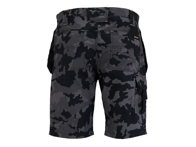 STANLEY Clothing Hanley Holster Shorts Black Camouflage Waist 38in STCHANLEYC38