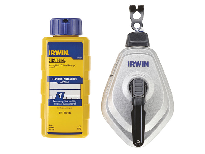 IRWIN® STRAIT-LINE® HPP Chalk Reel Set 30m & Blue Chalk 113g STL10507684