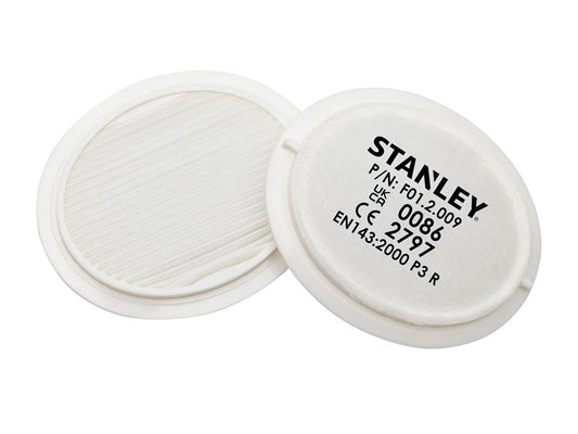 STANLEY 2 Replacement Filters P3 Fits Stanley Half Mask And Visor STMF012009