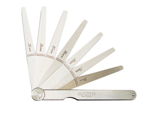 Starrett 173MA Feeler Gauge 13 Piece Set 0.03-0.5mm STR173MA