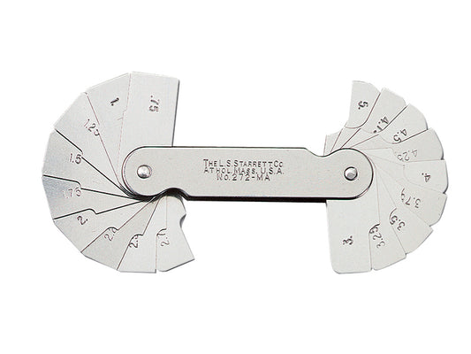 Starrett 272MA Radius Gauge 0.75 - 5mm STR272MA