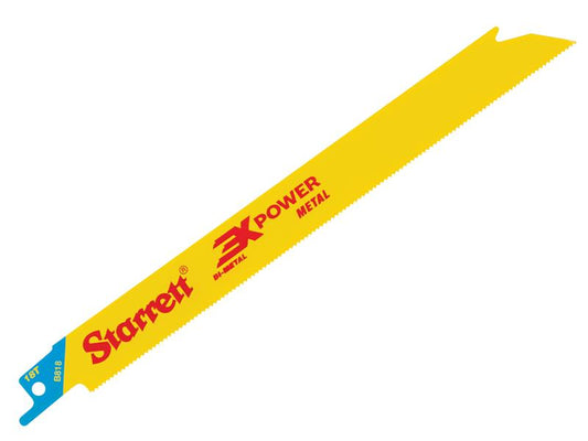 Starrett B818-5 Bi-Metal Reciprocating Blade, Metal Straight 203mm 18 TPI (Pack 5) STRB8185