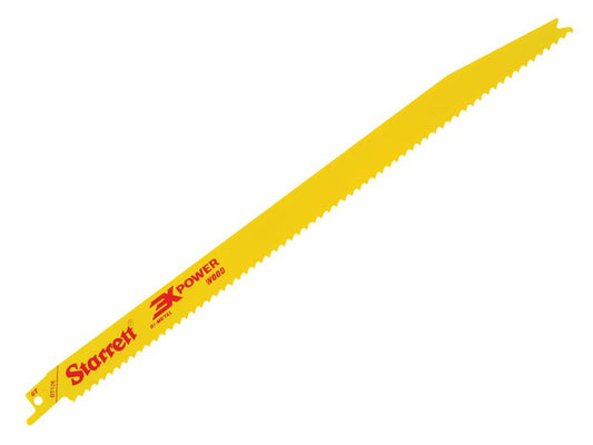 Starrett BT126-5 Bi-Metal Reciprocating Blade, Wood Tapered 300mm 6 TPI (Pack 5) STRBT1265