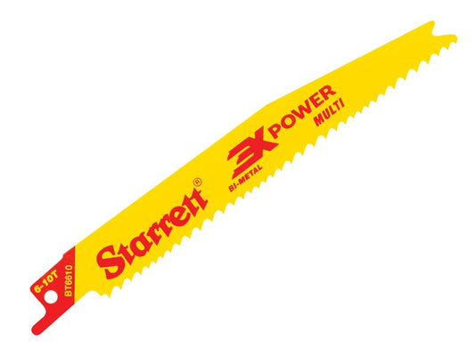 Starrett BT6610-5 Bi-Metal Reciprocating Blade, Tapered 152mm 6-10 TPI (Pack 5) STRBT66105