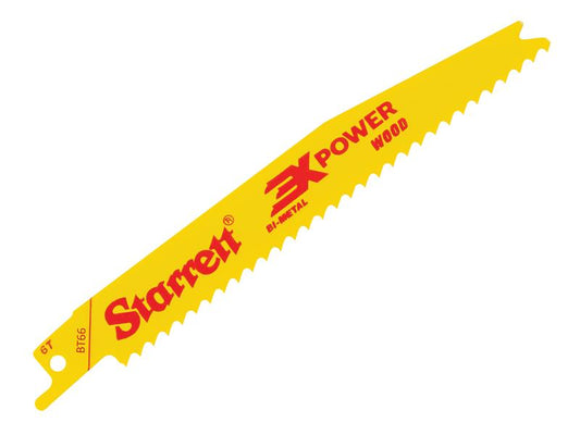 Starrett BT66-5 Bi-Metal Reciprocating Blade, Wood Tapered 152mm 6 TPI (Pack 5) STRBT665