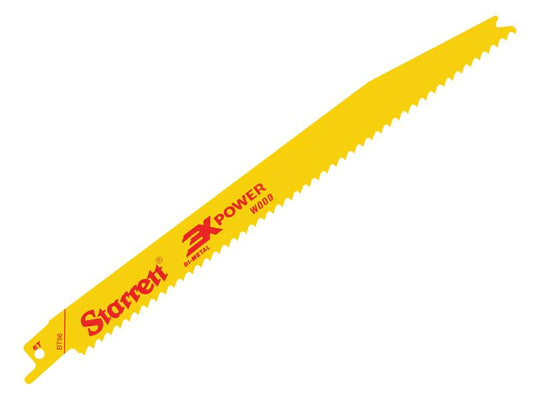 Starrett BT96-5 Bi-Metal Reciprocating Blade, Wood Tapered 228mm 6 TPI (Pack 5) STRBT965