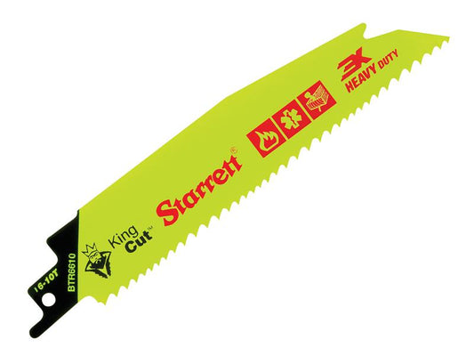 Starrett BTR6610-5 Bi-Metal King Cut™ Demolition Blade 152mm 6-10 TPI (Pack 5) STRBTR66105