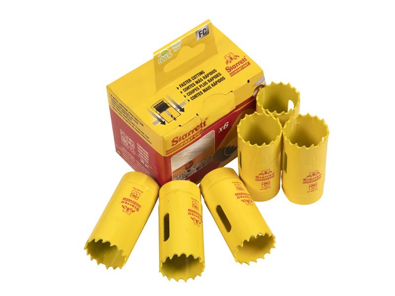 Starrett FCH0100-6 Fast Cut Bi-Metal Holesaw 25mm Bulk Pack of 6 STRFCH01006