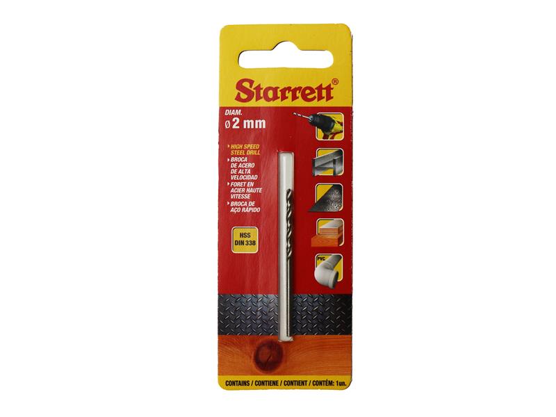 Starrett HSS Split Point Drill Bit 2.0 x 49mm STRKBAR020