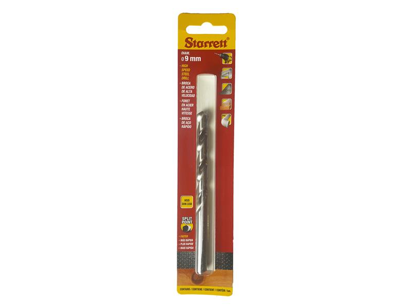 Starrett HSS Split Point Drill Bit 9.0 x 125mm STRKBAR090