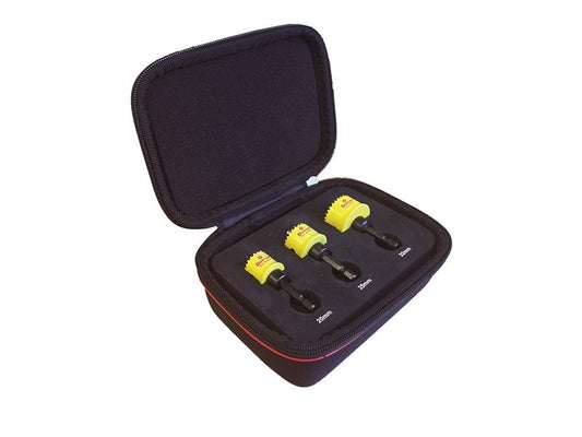 Starrett Cordless Smooth Cut Bi-Metal Holesaw Kit, 3 Piece STRKCS03001
