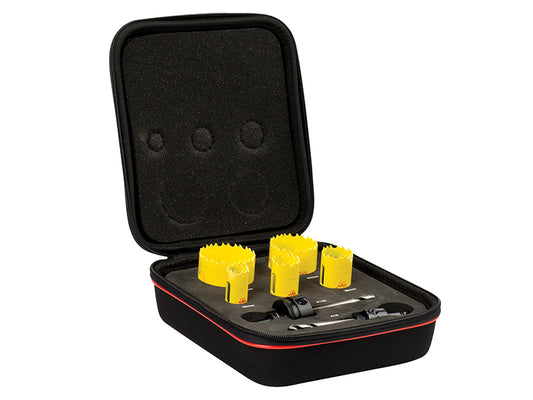 Starrett KDC05021 Deep Cut Bi-Metal Electrician's Holesaw Kit, 7 Piece STRKDC05021