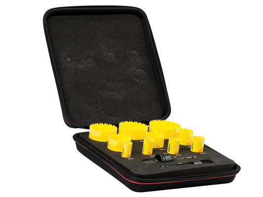 Starrett KDC10021 Deep Cut Bi-Metal Deluxe Electrician's Holesaw Kit, 12 Piece STRKDC10021