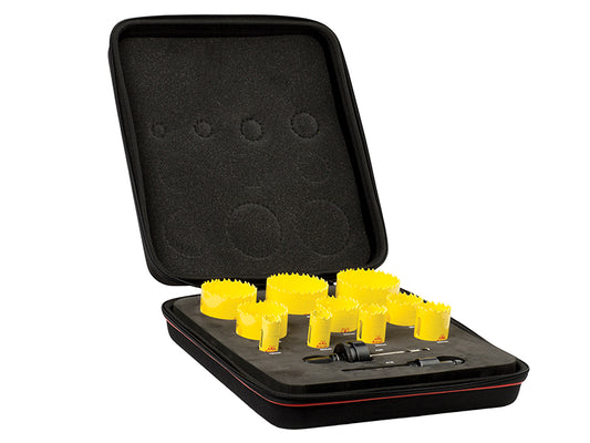 Starrett KDC10022 Deep Cut Bi-Metal Deluxe Plumber's Holesaw Kit, 12 Piece STRKDC10022