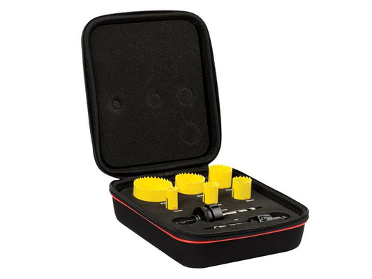 Starrett KFC06021 Fast Cut Bi-Metal Electrician's Holesaw Kit, 8 Piece STRKFC06021