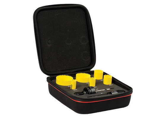 Starrett KFC06022 Fast Cut Bi-Metal Electrician's Holesaw Kit, 8 Piece STRKFC06022