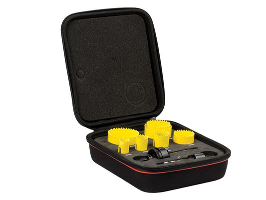 Starrett KFC07021 Fast Cut Bi-Metal Plumber's Holesaw Kit, 9 Piece STRKFC07021