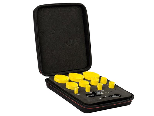 Starrett KFC11021 Fast Cut Bi-Metal Deluxe Electrician's Holesaw Kit, 13 Piece STRKFC11021