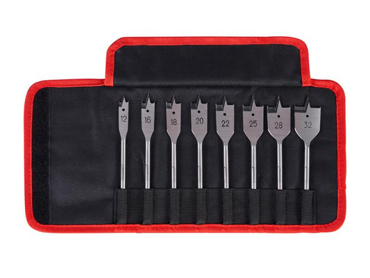 Starrett Flat Wood Drill Bit Set, 8 Piece STRKFWDK08