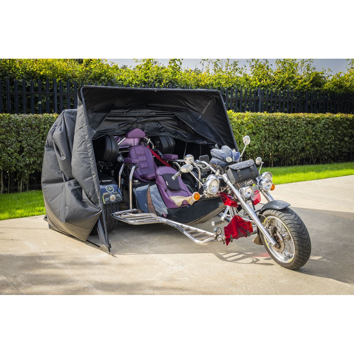 Sealey Trike Motorcycle Garage Shelter 2100 x 3800 x 1900mm Anti Scratch STSXL